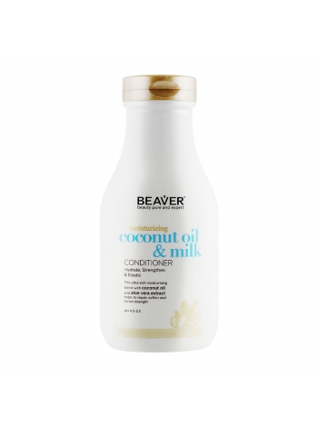 Розгладжуючий кондиціонер Beaver Coconut Oil & Milk Conditioner для сухого і неслухняного волосся з кокосовою олією