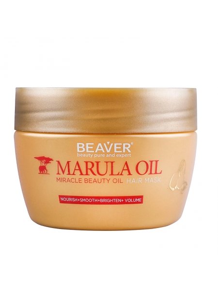  Маска для глибокого живлення Beaver Marula Oil hair Mask для сухого та пошкодженого волосся з олією Марули 250 мл