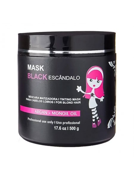 Тонирующая маска Maria Escandalosa Mascara Matizadora Mask Black для осветленных волос, 500 мл (заводская)
