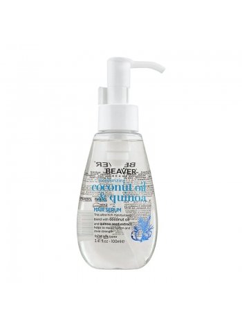 Зволожуюча сироватка Beaver Coconut Oil & Quinoa Serum для сухого і пористого волосся з кокосовою олією, 100 мл