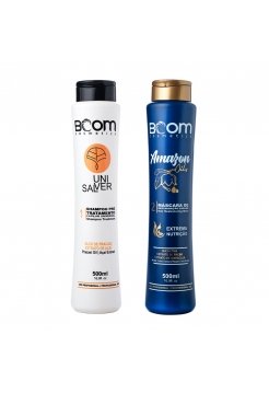 Набір кератину BOOM Cosmetics Amazon Oil для вирівнювання волосся, 2х500 мл (заводські)