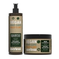Набір Envie Vegan Frizzy and Dry Linum Seed Extract шампунь і маска для сухого і кучерявого волосся (EN854/EN861)