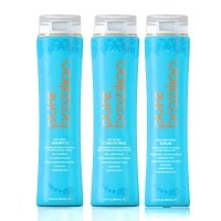 Розгладжуючий набір для волосся Pure Brazilian Acai Anti-Frizz шампунь, кондиціонер і сиворотка 3х400 мл