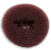 Валик-бублик для создания причесок, дульки рельефный коричневый шатен 