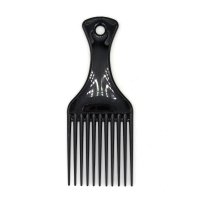 Гребень Professional Afro Hair Picker пластиковый черный термостойкий 155 мм 35039 