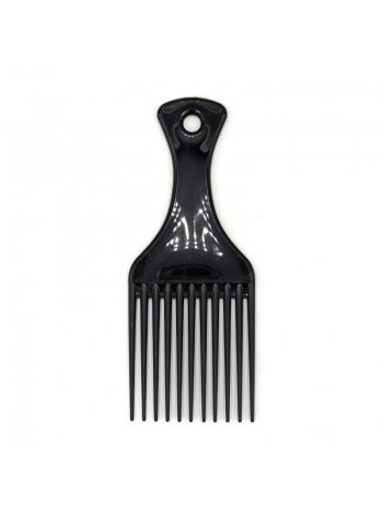 Гребень Professional Afro Hair Picker пластиковый черный термостойкий 155 мм 35039