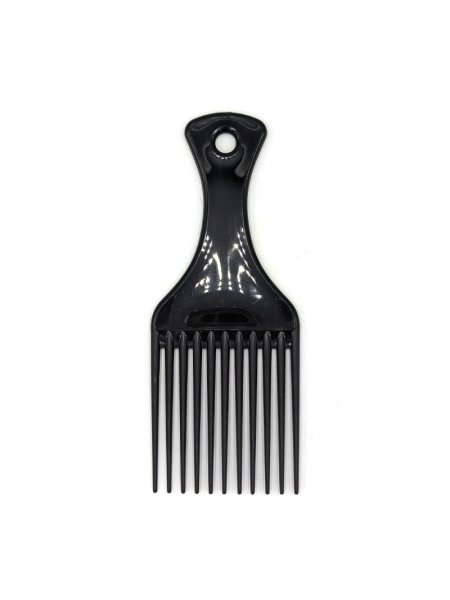 Гребень Professional Afro Hair Picker пластиковый черный термостойкий 155 мм 35039 
