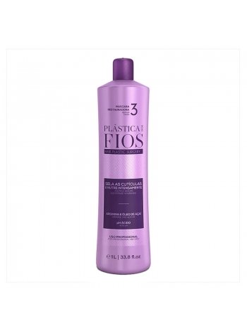 Закрепляющая маска Plastica Dos Fios Hair Treatment Mask для волос после кератинового выпрямления, 1000 мл (заводская)