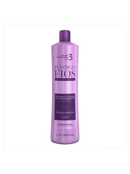 Закрепляющая маска Plastica Dos Fios Hair Treatment Mask для волос после кератинового выпрямления, 1000 мл (заводская)