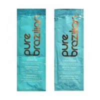 Разглаживающий набор для волос Pure Brazilian Acai Anti-Frizz шампунь и кондиционер, 2х14 мл
