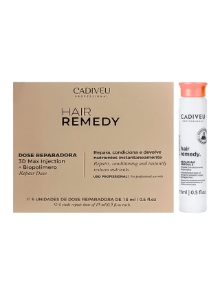 Ампулы Cadiveu Hair Remedy Single Dose For Hair Reconstruction для восстановления волос, 15 мл (1 ампула)