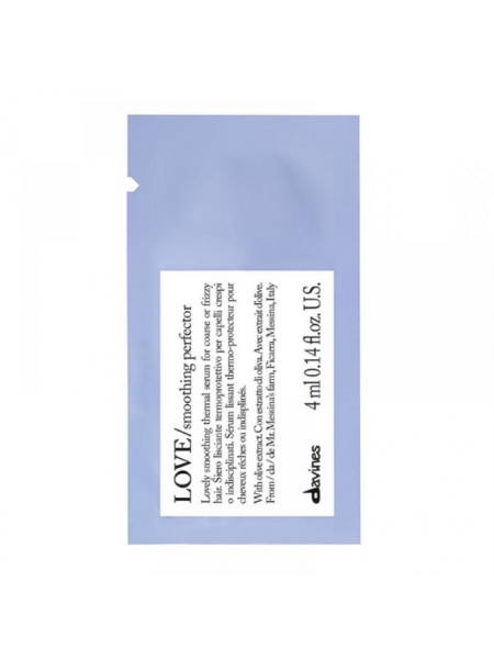 Термосироватка Davines Love Smoothing perfector для розгладження неслухняного та хвилястого волосся, 4 мл (саше)