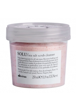 Паста-скраб Davines SOLU sea salt scrub cleancer з морською сіллю для глибокого очищення шкіри голови, 250 мл
