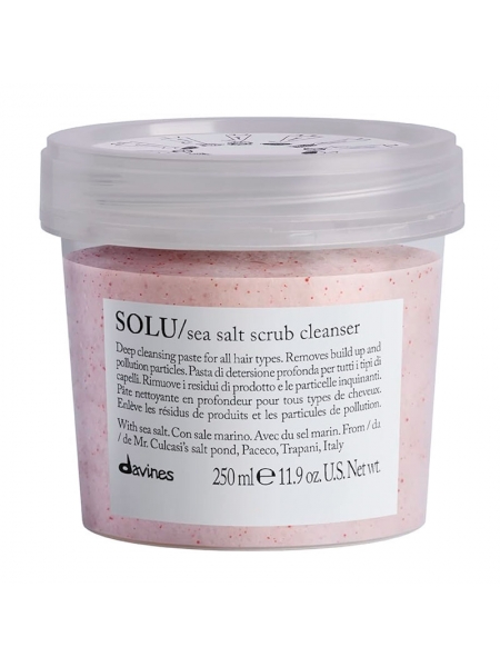 Очищающая паста-скраб для волос Davines SOLU Sea Salt Scrub Cleancer с морской солью (250 мл)