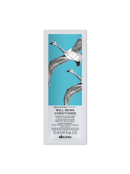 Кондиціонер для зволоження волосся Davines Natural Tech Well Being Conditioner, 12 мл (саше)