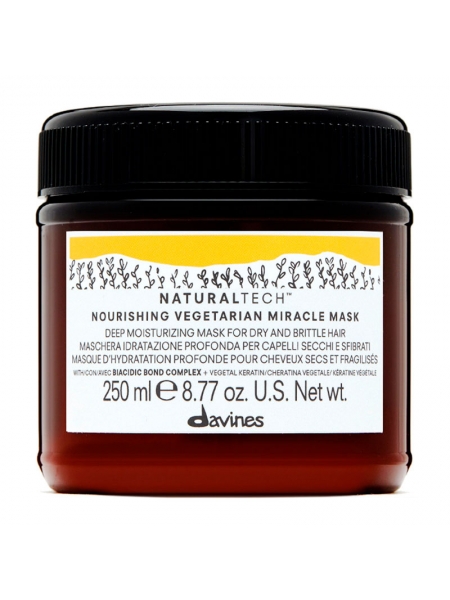 Питательная маска для волос Davines Natural Tech Nourishing Vegetarian Miracle Mask, 250 мл