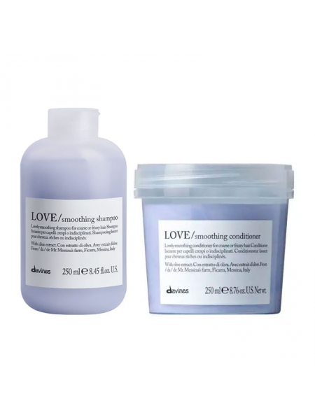 Набор Davines Love Lovely Smoothing разглаживающие шампунь и кондиционер, 2х250 мл