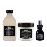 Набір Davines OI TRIO шампунь+кондиціонер+молочко для абсолютної краси та пом'якшення волосся,  280/250/50 мл