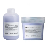 Набір Davines Love Lovely Smoothing шампунь та маска для розгладження волосся, 2х250 мл