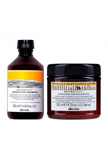 Набор Davines Nourishing DUO шампунь и восстанавливающая маска для сухих и поврежденных волос, 2х250 мл