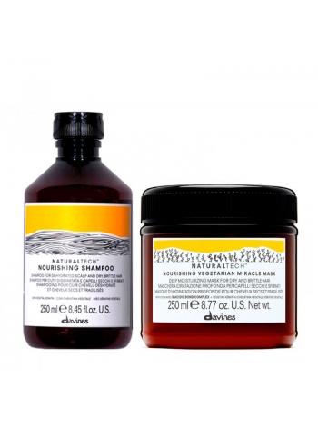 Набор Davines Nourishing DUO шампунь и питательная маска для сухих и поврежденных волос, 2х250 мл