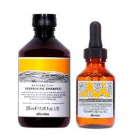Набор Davines Nourishing DUO шампунь и кератиновый бустер для сухих и поврежденных волос, 250/100 мл