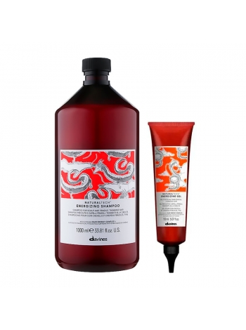 Набір Davines Natural Tech Energizing DUO енергетичний шампунь та гель проти випадіння волосся, 1000/150 мл
