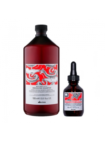 Набір Davines Natural Tech Energizing DUO енергетичний шампунь та лосьйон проти випадіння волосся, 1000/100 мл