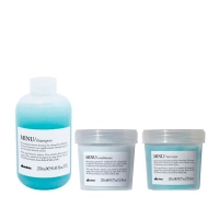 Набір Davines Minu TRIO шампунь, кондиціонер та маска для збереження кольору фарбованого волосся, 3х250 мл