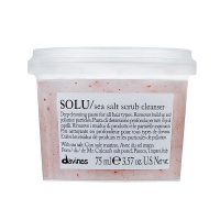 Паста-скраб Davines SOLU sea salt scrub cleancer с морской солью для глубокого очищения кожи головы, 75 мл