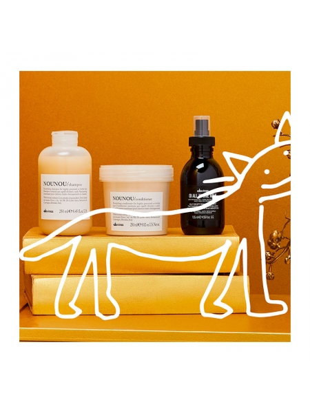 Подарунковий набір Davines Nounou Kit для живлення та ущільнення волосся, 250/250/135 мл