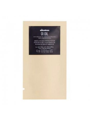 Олія для абсолютної краси волосся з олією аннато Davines OI Oil Absolute Beautifying Potion, 4 мл (саше)