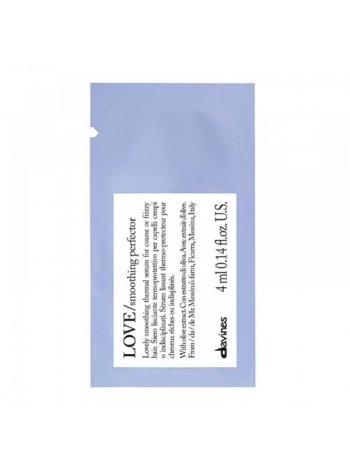 Термосироватка Davines Love Smoothing perfector для розгладження неслухняного та хвилястого волосся, 4 мл (саше)