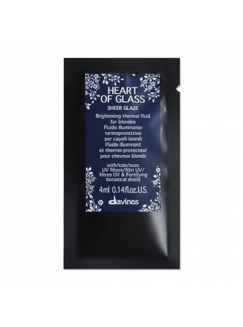 Флюид Davines Heart Of Glass Sheer Glaze для абсолютного сияния волос, 4 мл (саше)