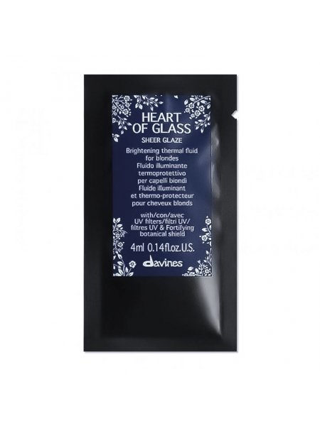 Флюїд Davines Heart Of Glass Sheer Glaze для абсолютного сяйва волосся, 4 мл (саше)