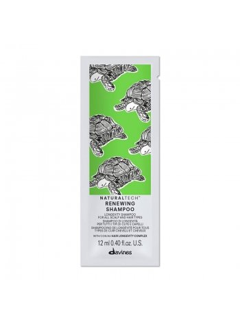 Обновляющий шампунь для волос Davines NaturalTech Renewing Shampoo, 12 мл (саше)