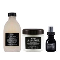 Набір Davines OI TRIO шампунь+кондиціонер+молочко для абсолютної краси та пом'якшення волосся,  280/250/50 мл