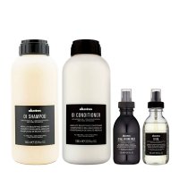 Набір Davines OI Quad шампунь+кондиціонер+молочко+олійка для абсолютної краси та пом'якшення волосся,  1000/1000/135/135 мл