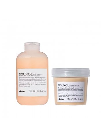 Набор Davines NOUNOU DUO питательный шампунь и кондиционер для восстановления волос, 2х250 мл