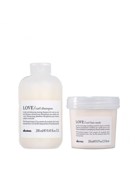 Набор Davines LOVE Curl шампунь и маска для вьющихся волос, 2х250 мл