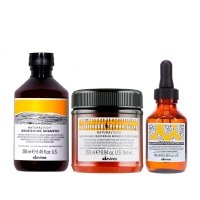 Набір Davines Nourishing TRIO шампунь, кондиціонер і бустер для сухого та пошкодженого волосся, 250/250/100 мл