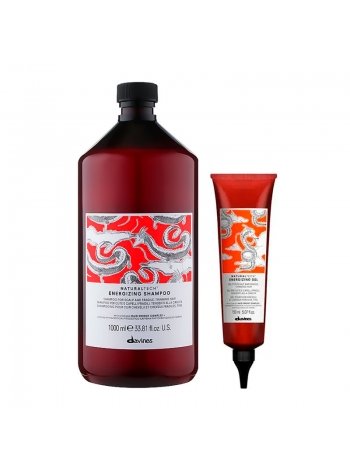 Набор Davines Natural Tech Energizing DUO энергетический шампунь и гель против выпадения волос, 1000/150 мл