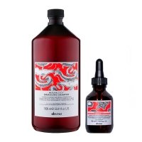 Набор Davines Natural Tech Energizing DUO энергетический шампунь и лосьон против выпадения волос, 1000/100 мл