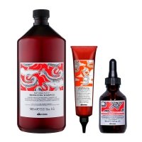 Набор Davines Natural Tech Energizing TRIO энергетический шампунь, гель и лосьон против выпадения волос, 1000/150/100 мл