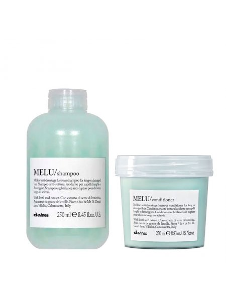 Набор Davines Melu DUO шампунь и кондиционер для предотвращения ломкости волос, 2х250 мл