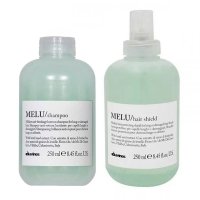 Набір Davines Melu DUO шампунь та термозахисний спрей для запобігання ламкості волосся, 2х250 мл