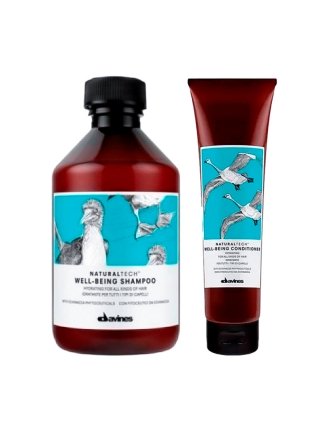 Набор Davines DUO Natural Tech Well-Being шампунь и кондиционер для увлажнения волос, 250/150 мл