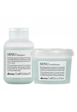 Набор Davines Minu DUO шампунь и кондиционер для сохранения цвета окрашенных волос, 2х75 мл
