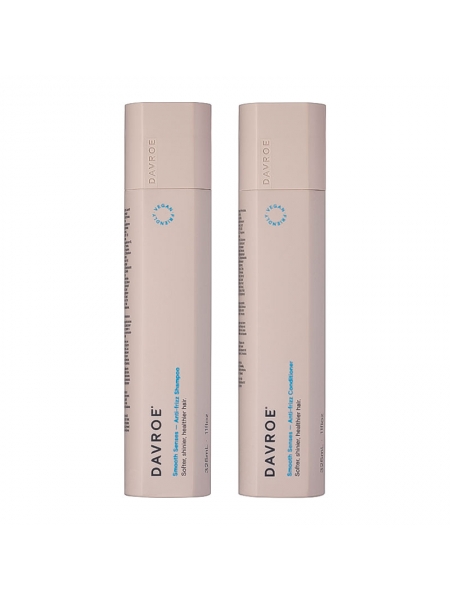 Набор Davroe DUO Smooth Senses Anti-Frizz шампунь и кондиционер для пористых и сухих волос, 2х325 мл