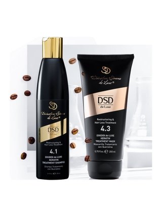 Набор DSD 4.1/4.3 Dixidox de Luxe Keratin Treatment шампунь и маска против выпадения волос, 2x200 мл